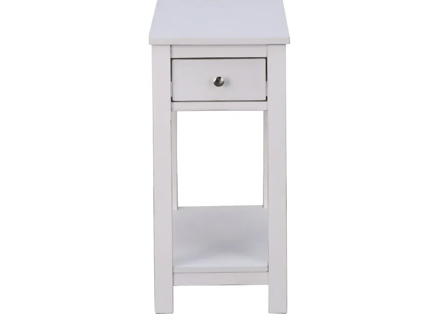 Dwelling CHAIRSIDE TABLE - WHITE