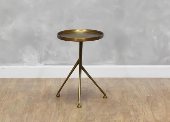 Four Hands Schmidt Accent Table - Raw Brass