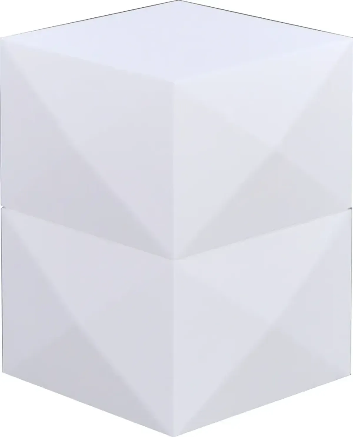 Crawford Street WHITE HEX SIDE TABLE