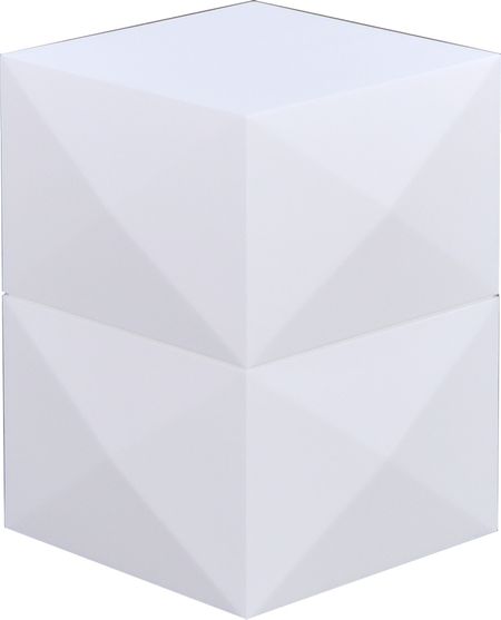 Crawford Street WHITE HEX SIDE TABLE