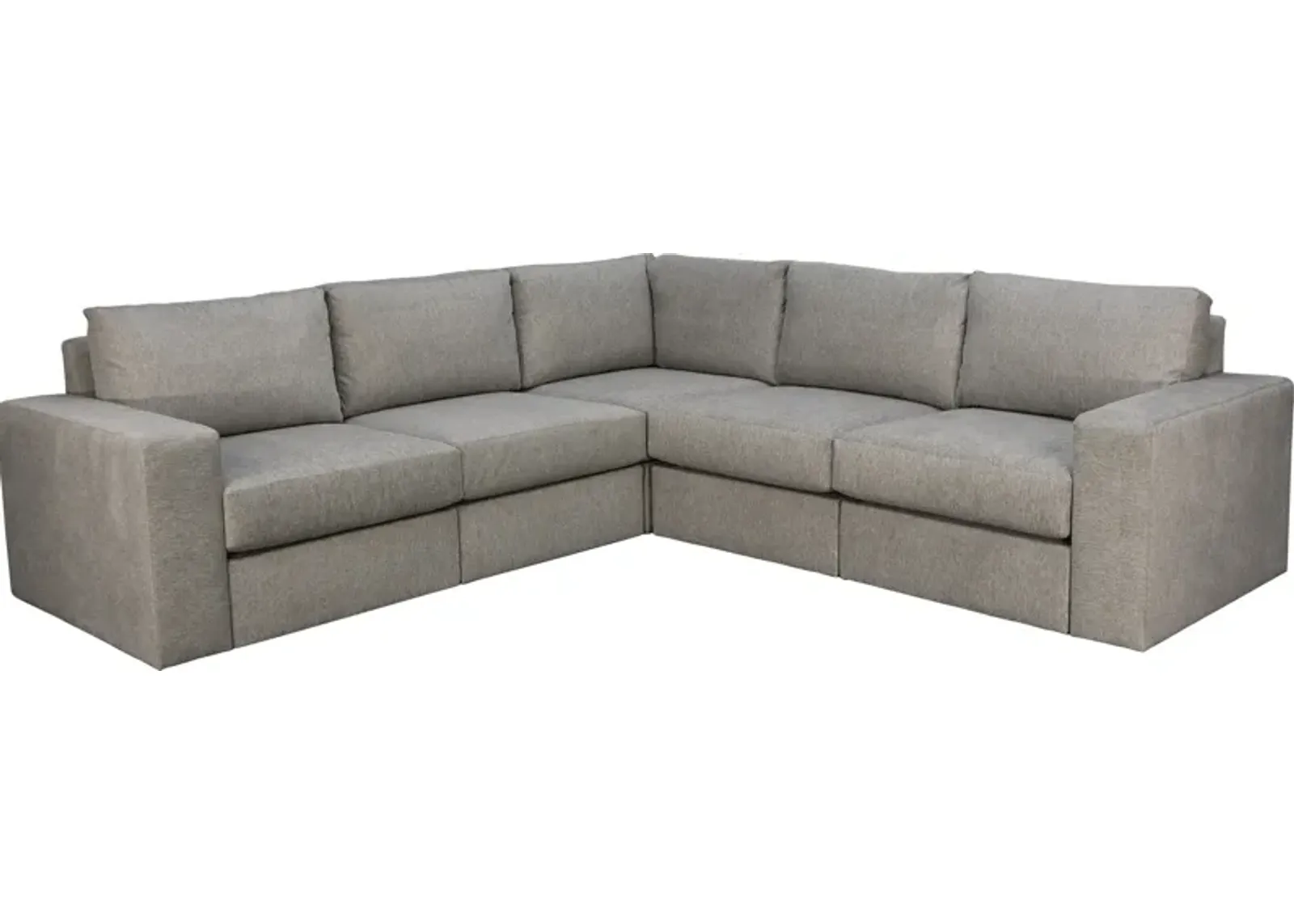 Flexsteel FLEX 5 SEAT SECTIONAL-WIDE ARM-PEBBLE