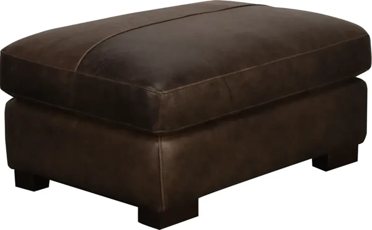 Bella Casa VINNY LEATHER OTTOMAN