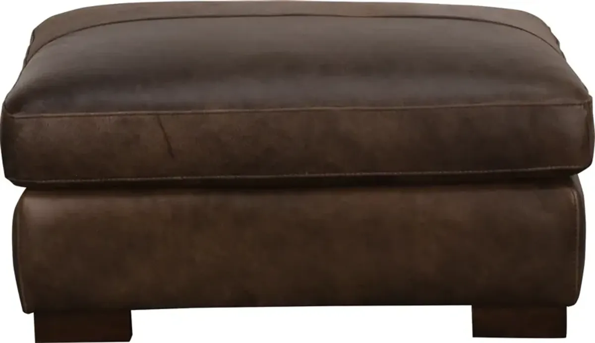 Bella Casa VINNY LEATHER OTTOMAN