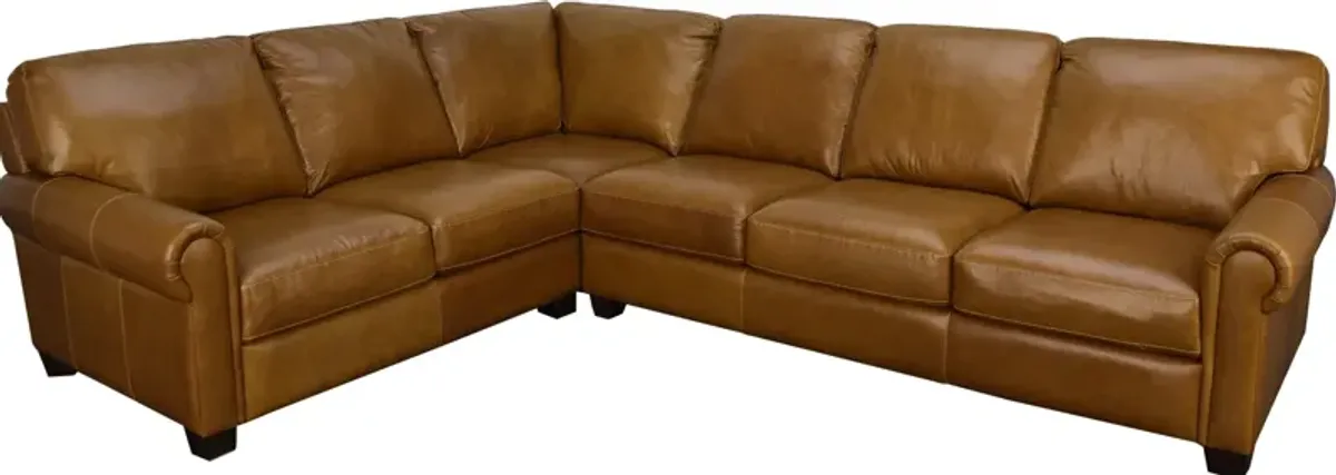 Bella Casa HALSTON 2PC SECTIONAL-SADDLE