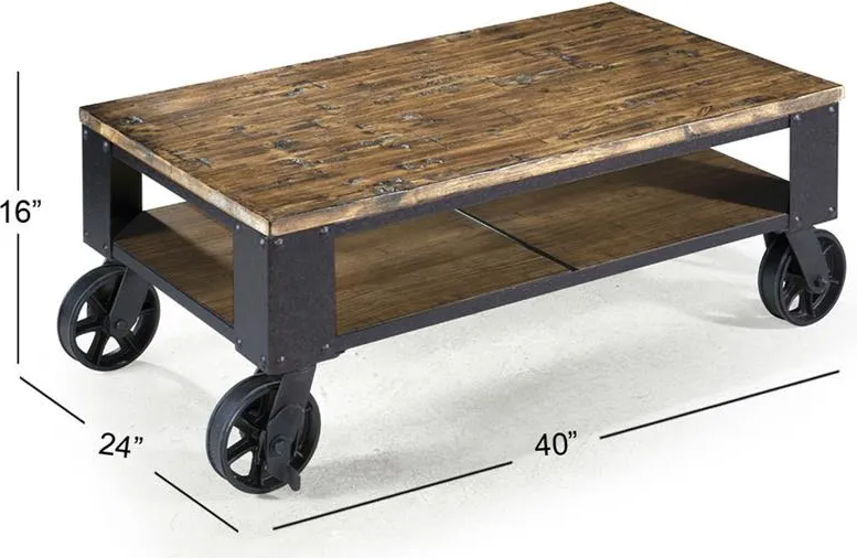 Magnussen Home Pinebrook Rectangular Starter Cocktail Table