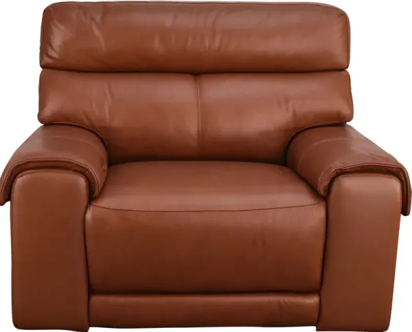 HTL International Furniture BRYCE LEATHER RECLINER-P2-BRWN