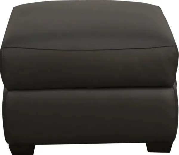 HTL International Furniture DENALI LEATHER STORAGE OTTOMAN