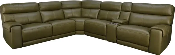 HTL International Furniture BRYCE 6PC LTHR SECTIONAL-P2-GR