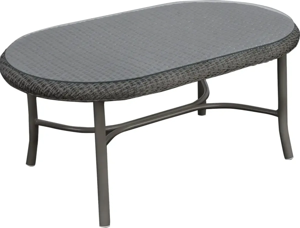 Lloyd Flanders LOOM OVAL COCKTAIL TABLE