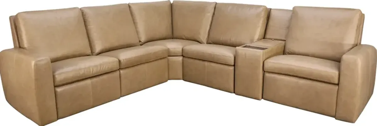 Flexsteel ARIA LEATHER 6PC SECTIONAL-P1ZG