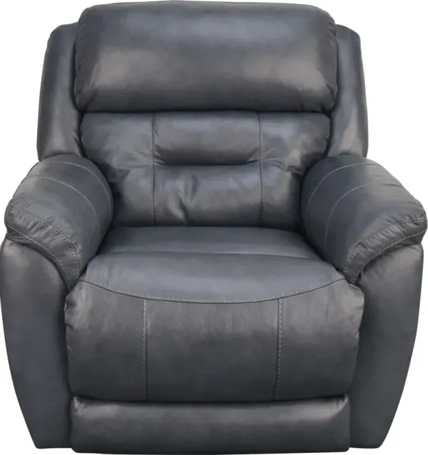 Home Stretch KNOCKOUT LEATHER RECLINER-P3ZG-MIDNIGHT