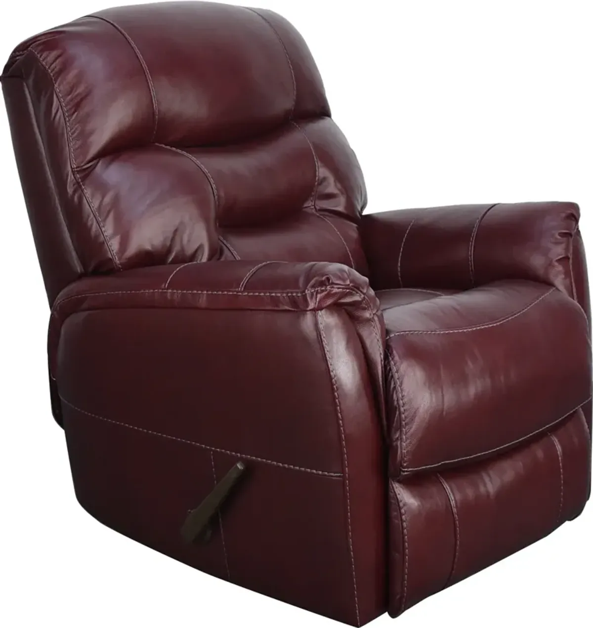 HomeStretch NAPOLI LEATHER RECLINER-BURGUNDY