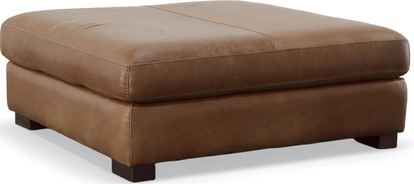 Bella Casa Ravel Leather Cocktail Ottoman