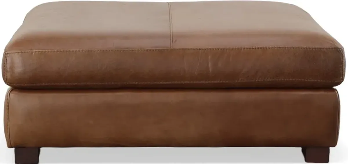 Bella Casa Ravel Leather Cocktail Ottoman