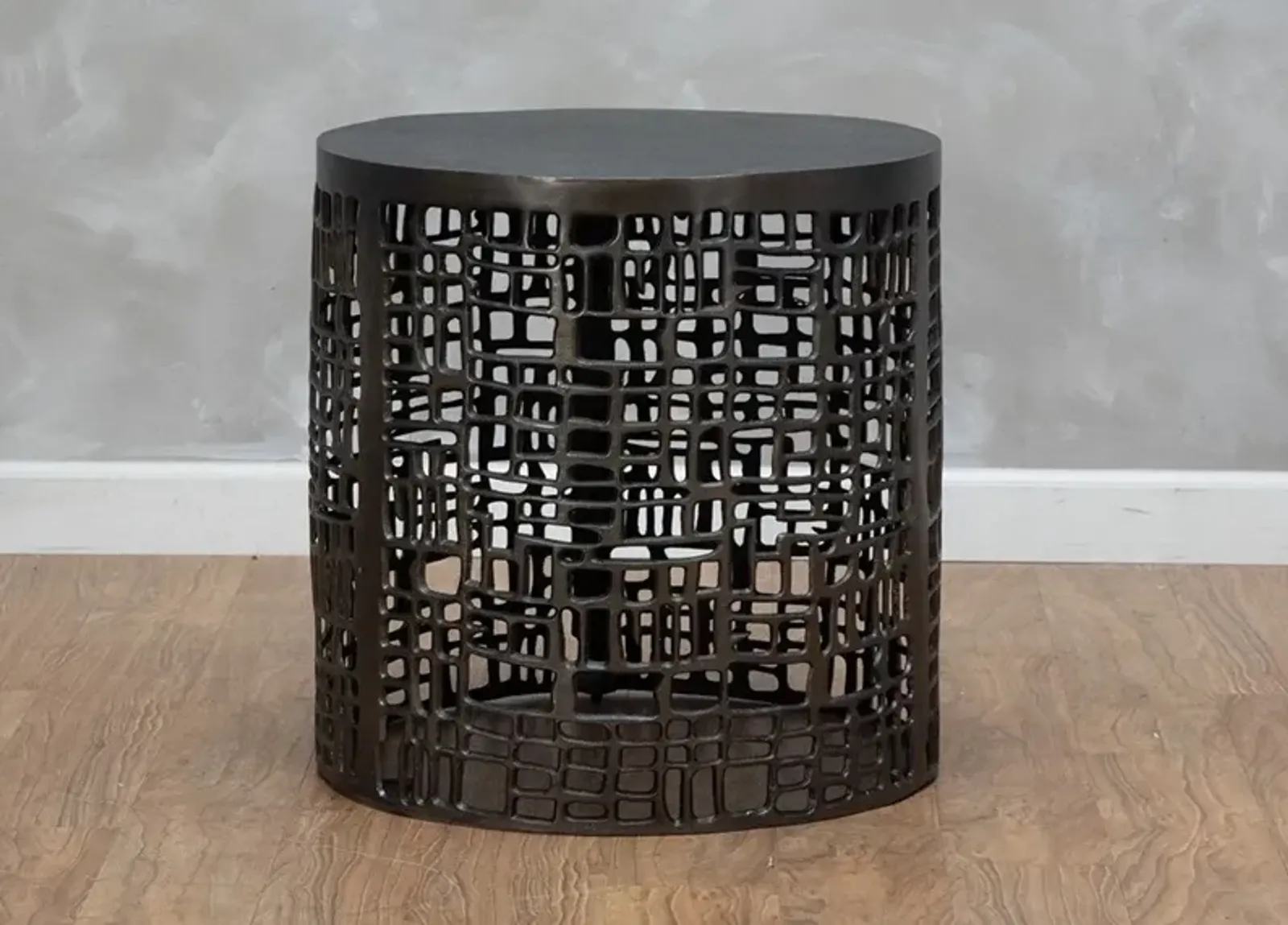 Bernhardt Aaron Metal Chairside Table