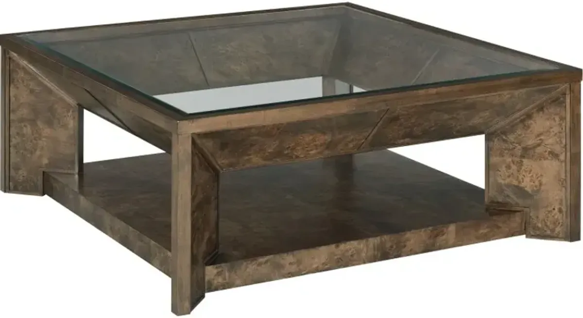 Hammary HT BURL SQUARE COCKTAIL TABLE