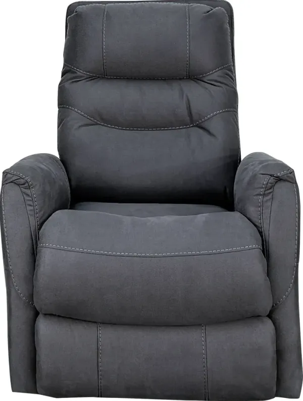 Home Stretch RELAXER 360 SWIVEL GLIDER RECLINER:DENIM