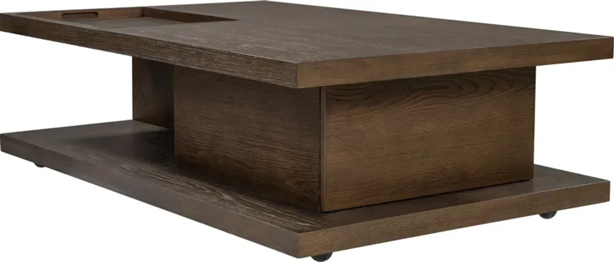 Flexsteel ATHEN RECTANGLE COCKTAIL TABLE W/CASTERS