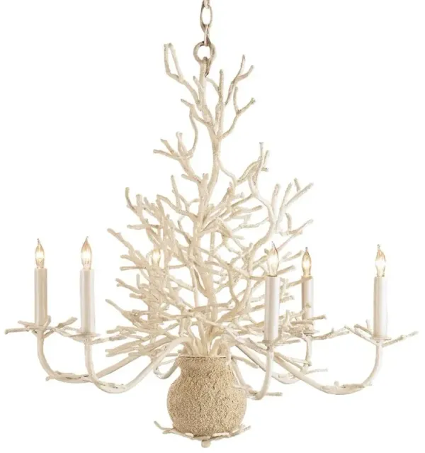 Seasong White Coral Vintage Chic Coastal Chandelier