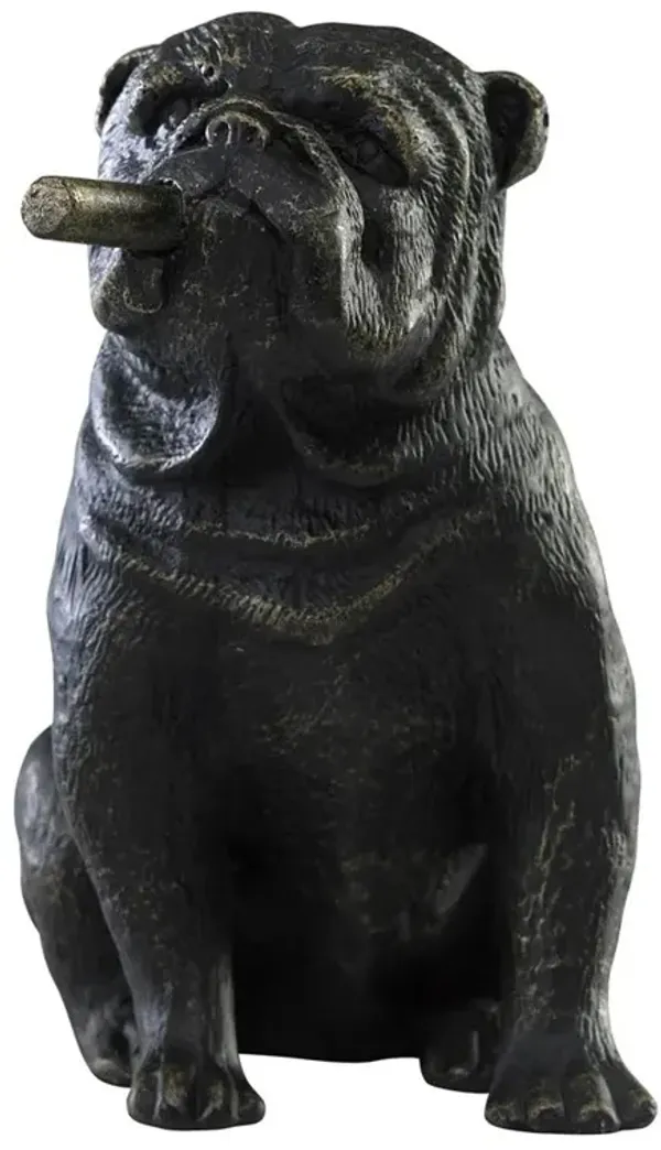 Grady The Bulldog Smoking Cigar Sculpture