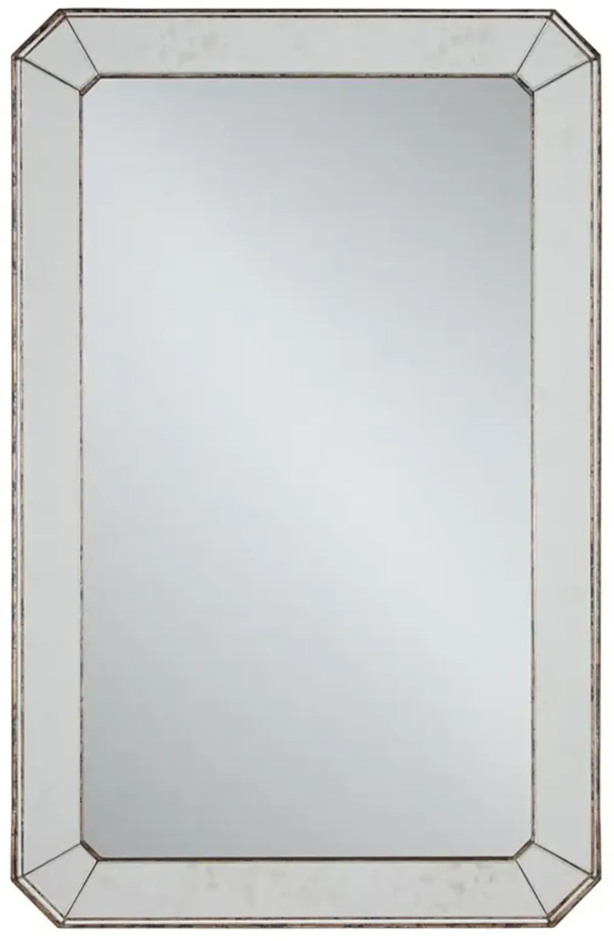 Hollywood Regency Antique Mirror Classic Bevel Cut Wall Mirror