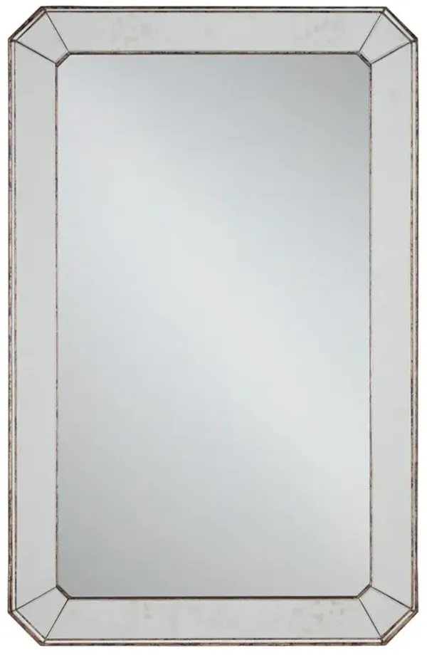 Hollywood Regency Antique Mirror Classic Bevel Cut Wall Mirror