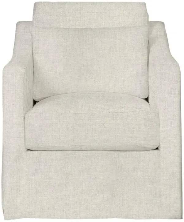 Cisco Home Rebecca Coastal Off White Slipcovered Swivel Club Arm Chair