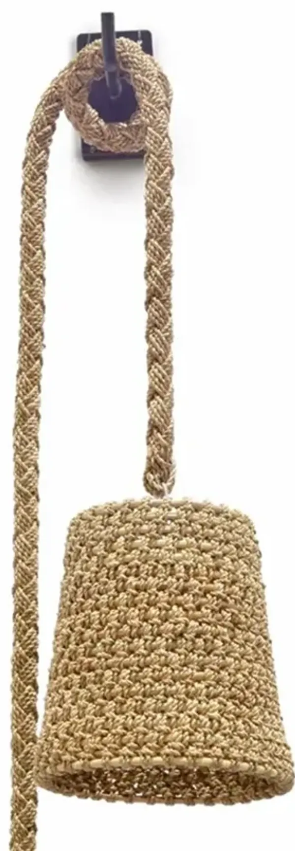 Palecek Green Oaks Coastal Beach Natural Woven Abaca Rope Hanging Wall Pendant