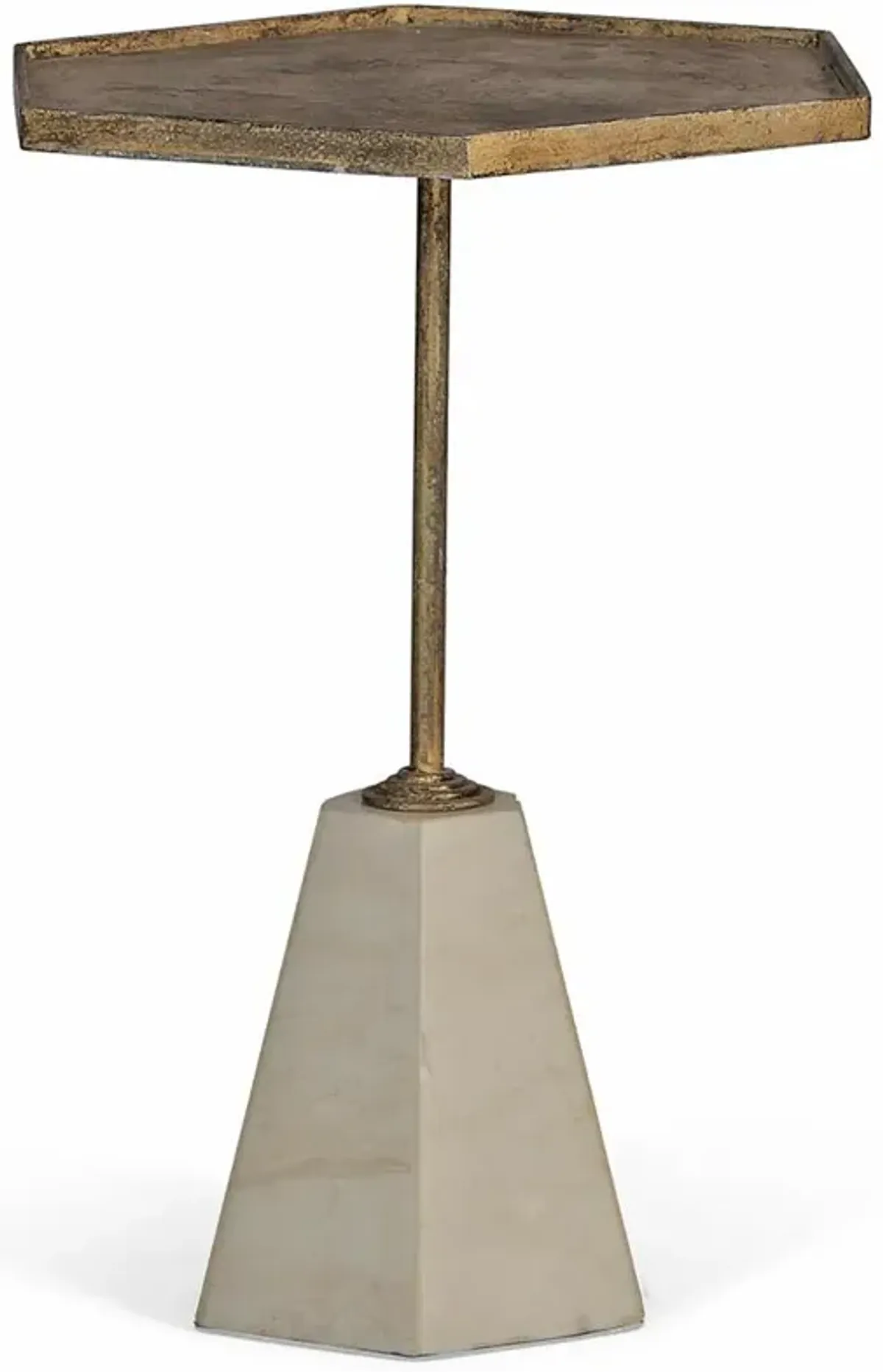 Lucinda Hollywood Regency Honeycomb Marble Side Table