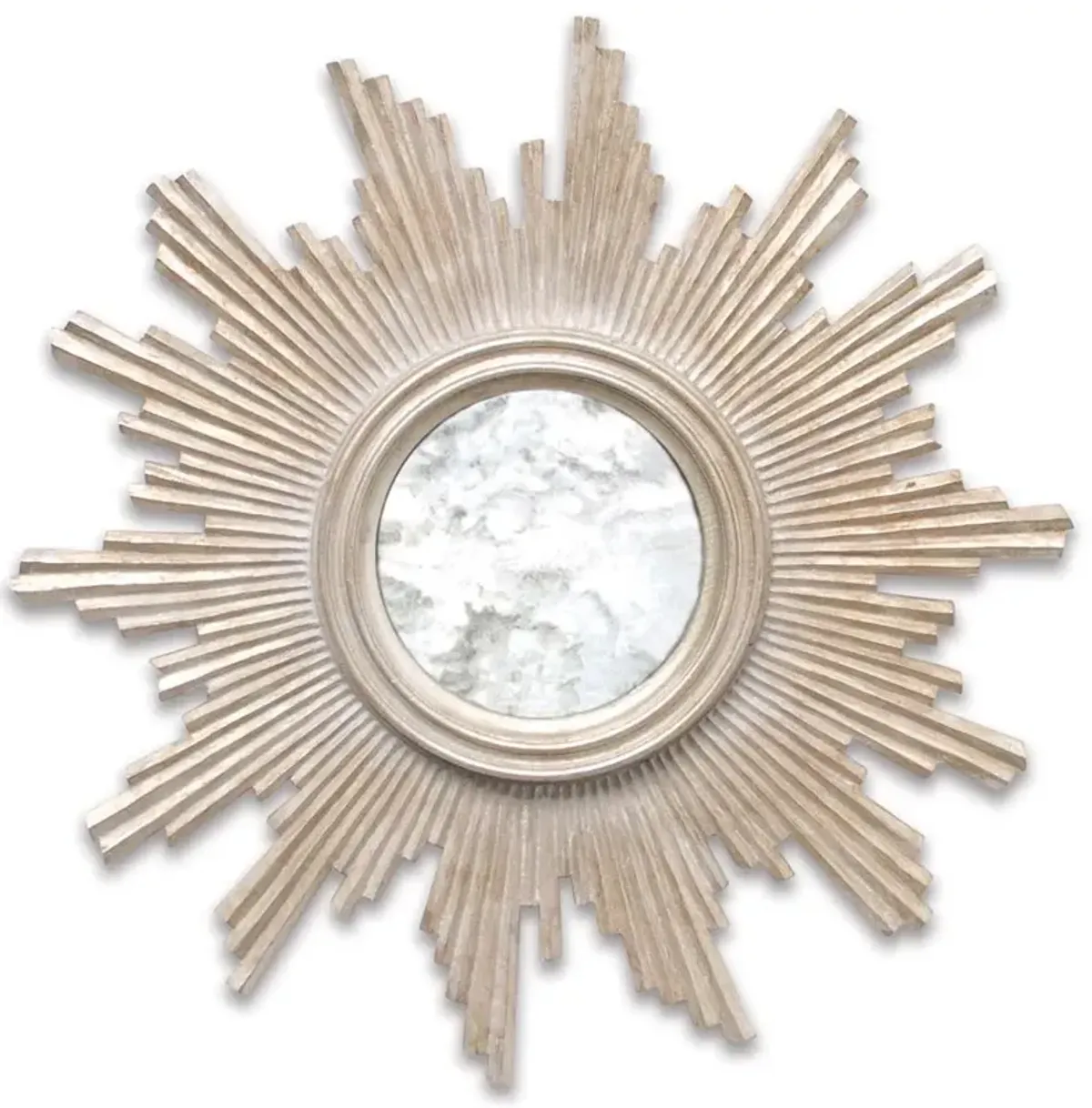 Worlds Away Versailles Hollywood Regency Silver Sun Antique Wall Mirror