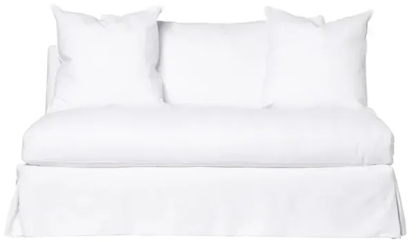 Cisco Home Seda Coastal Denim White Slipcovered Armless Loveseat