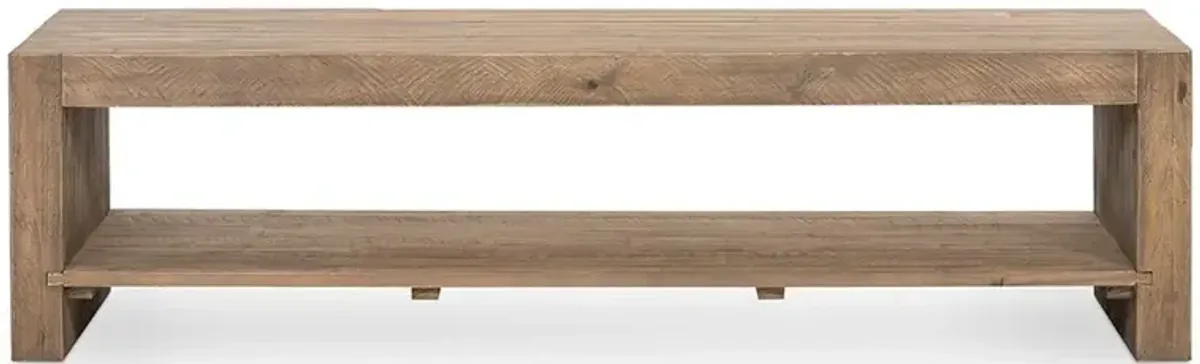 Wynn Modern Rustic Lodge Chunky Reclaimed Wood Rectangular Coffee Table