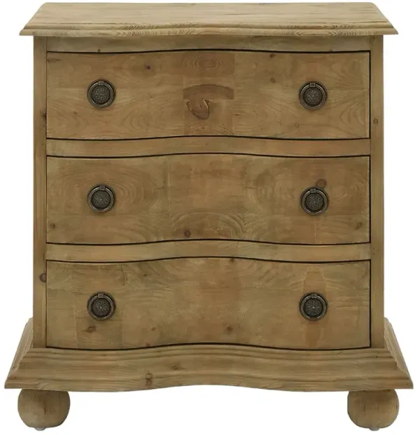 Indigo Rustic Lodge Natural Brown Reclaimed Pine Wood Nightstand