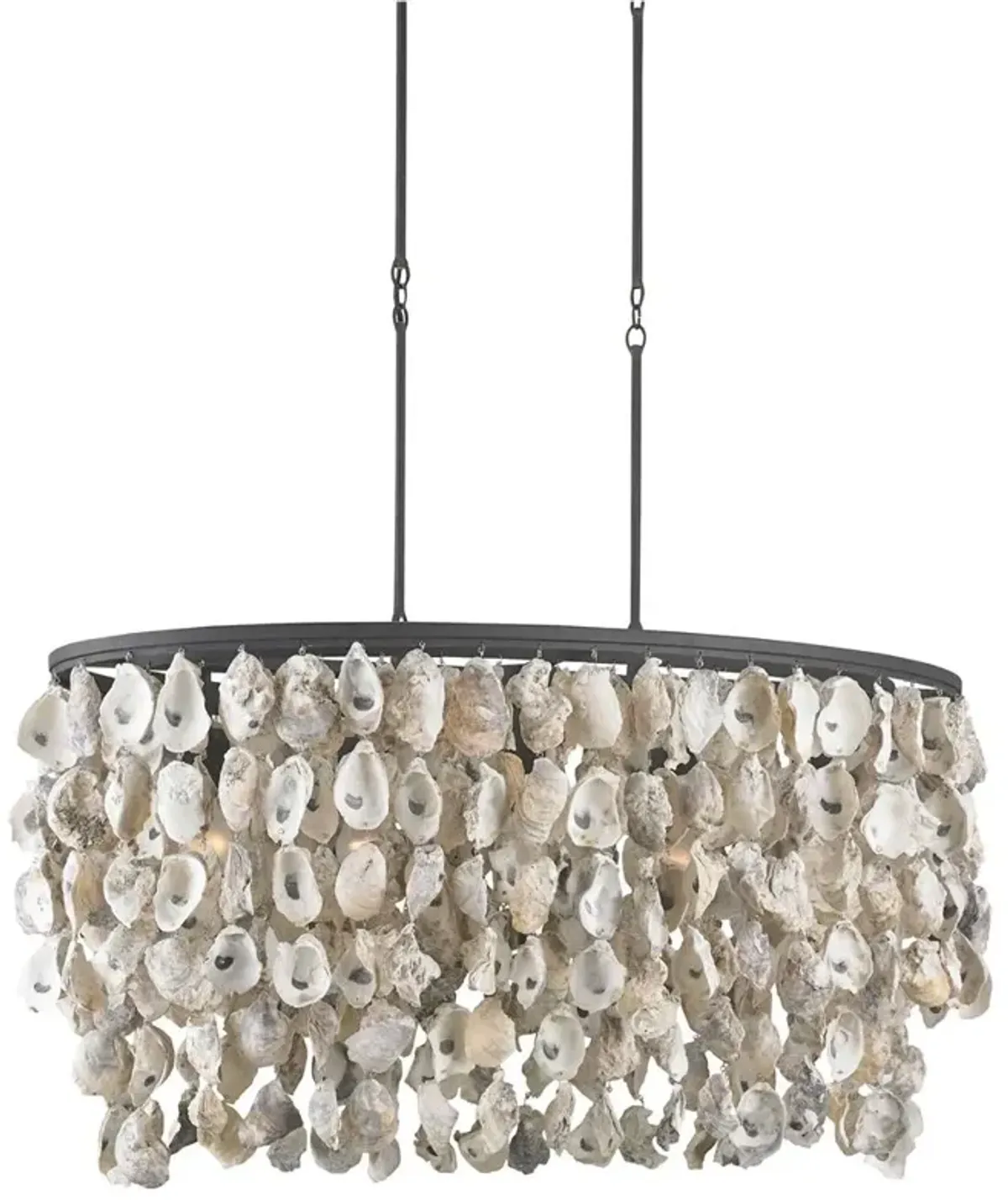 Sagg Coastal Beach Oyster Shell Wrought Iron Island Light