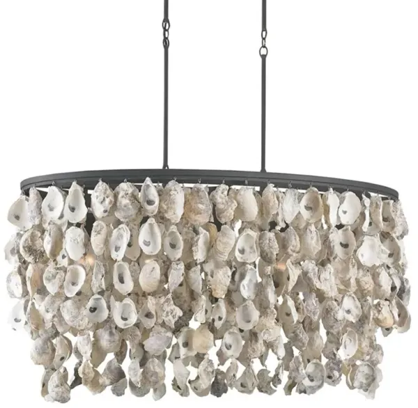 Sagg Coastal Beach Oyster Shell Wrought Iron Island Light