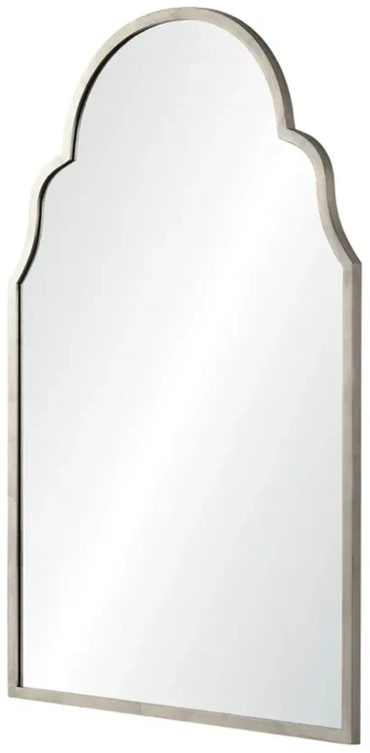 Tangier Global Bazaar Antique Silver Leaf Arch Wall Mirror