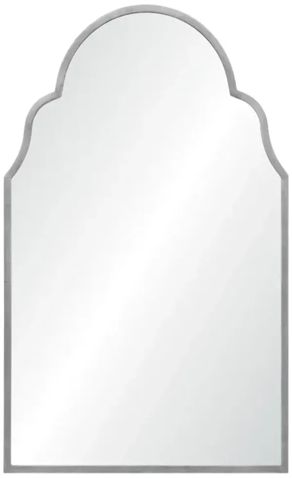 Tangier Global Bazaar Antique Silver Leaf Arch Wall Mirror