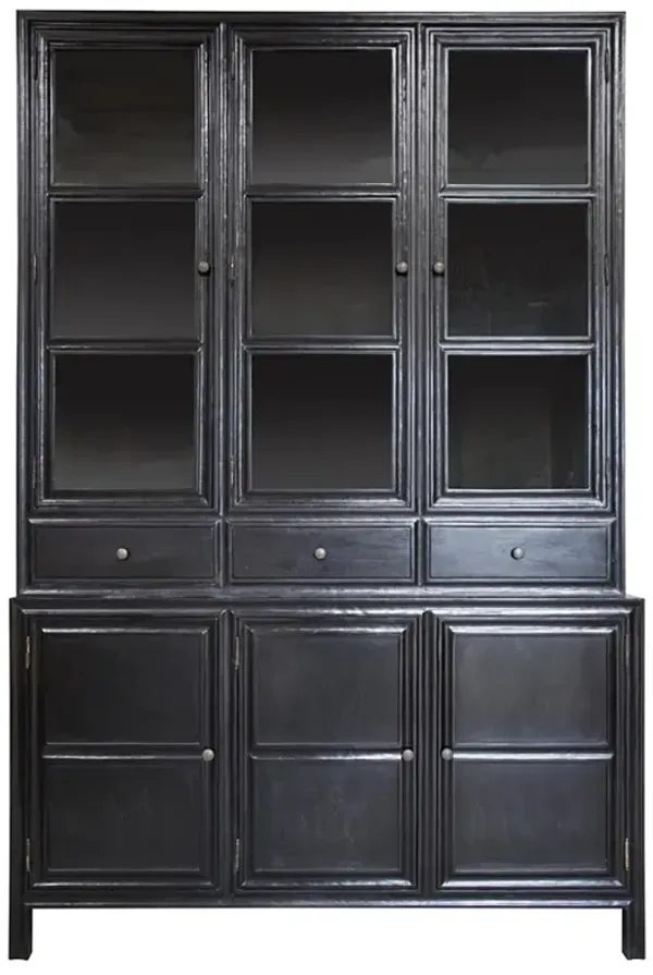 Caelor Updated Traditional Hand Rubbed Black Hutch