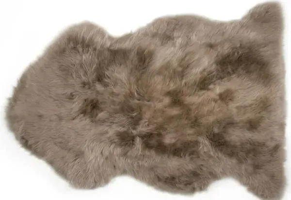 Veruca Modern Taupe Sheepskin Pelt Fur Rug - 2'x3'
