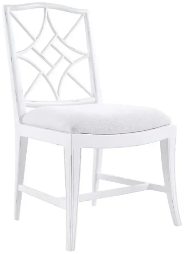 Evelyn French Country Cream Linen Distressed Eggshell Wood Dining Chair