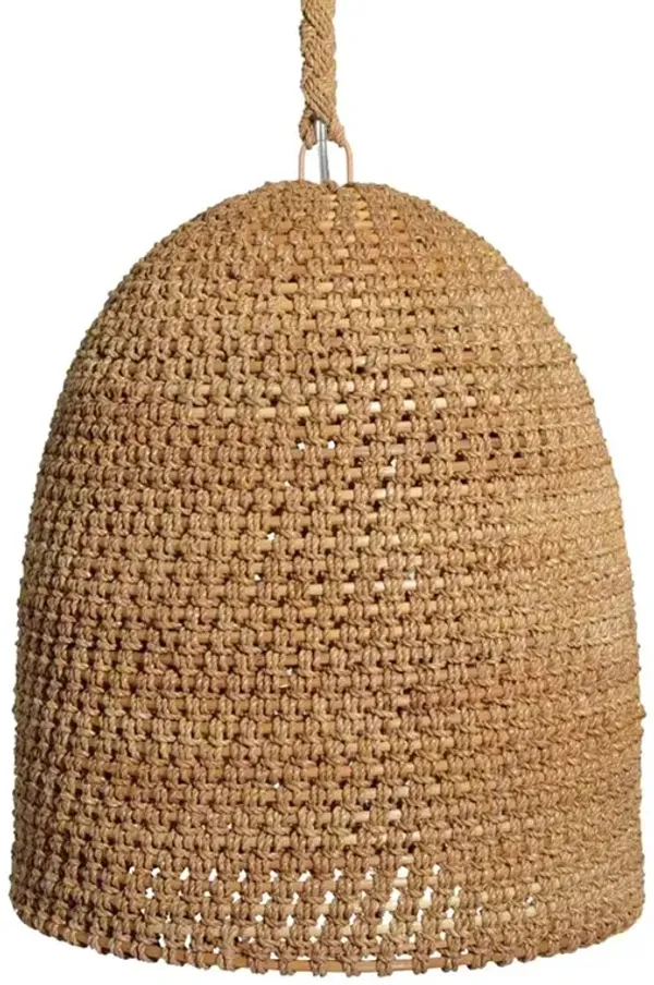 Palecek Green Oaks Coastal Beach Rope Rattan Woven Pendant
