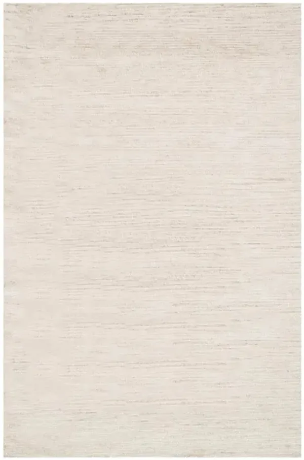 Blair Hollywood Ivory Variegated Bamboo Silk Hand Knotted Rug - 4'x6'