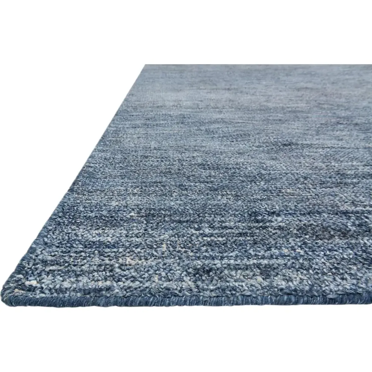 Blair Regency Denim Variegated Bamboo Silk Hand Knotted Rug - 12’x15′