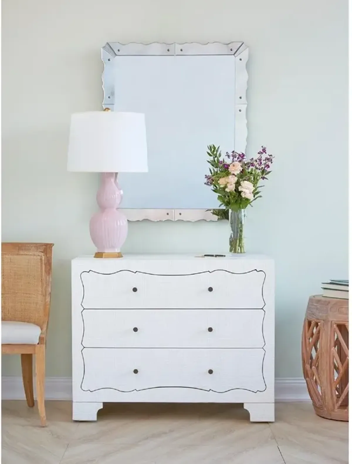 Caroline Regency Venetian Deco Beveled Frame Wall Mirror - 31.5W