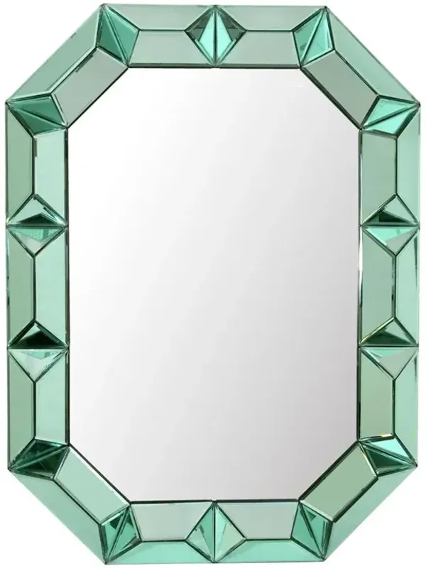 Romano Hollywood Regency Peridot Green Framed Wall Mirror