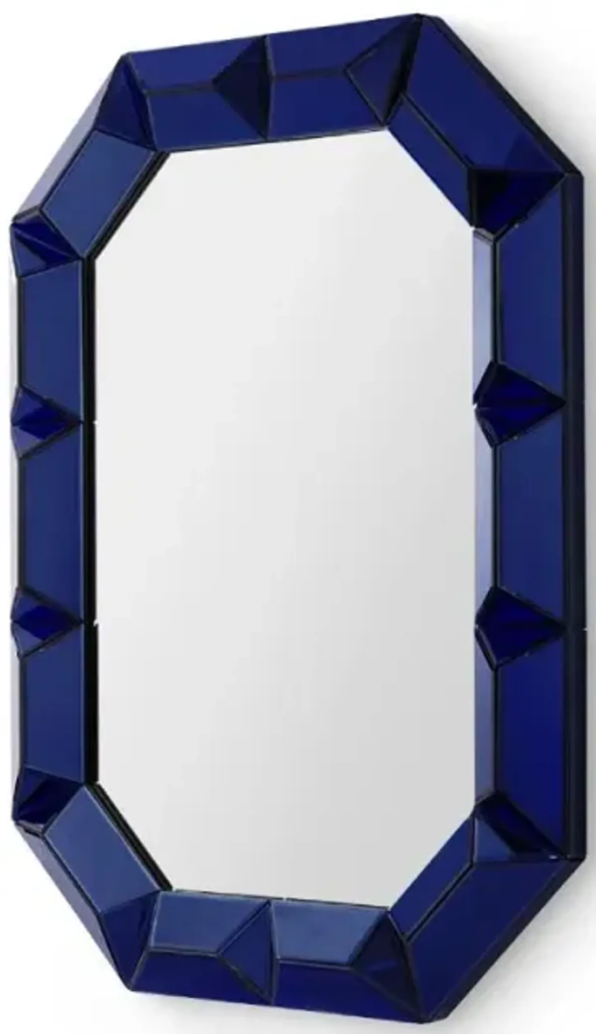 Romano Hollywood Regency Sapphire Blue Framed Wall Mirror
