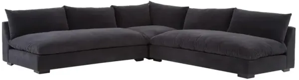 Cee Modern Classic Grey Performance 3 Piece Sectional - 112"Wx112"D