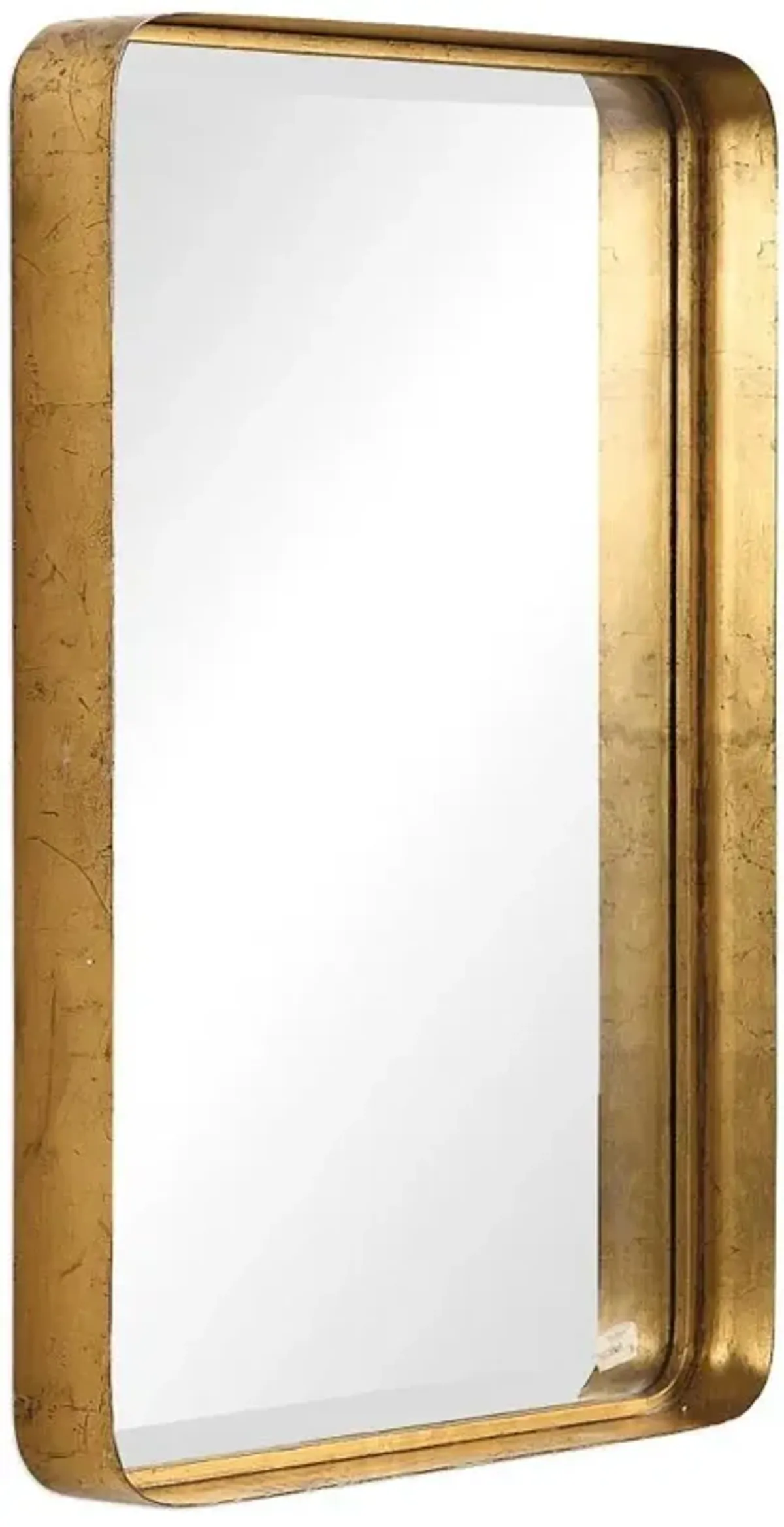 Rofel Modern Classic Gold Metal Strap Wall Mirror