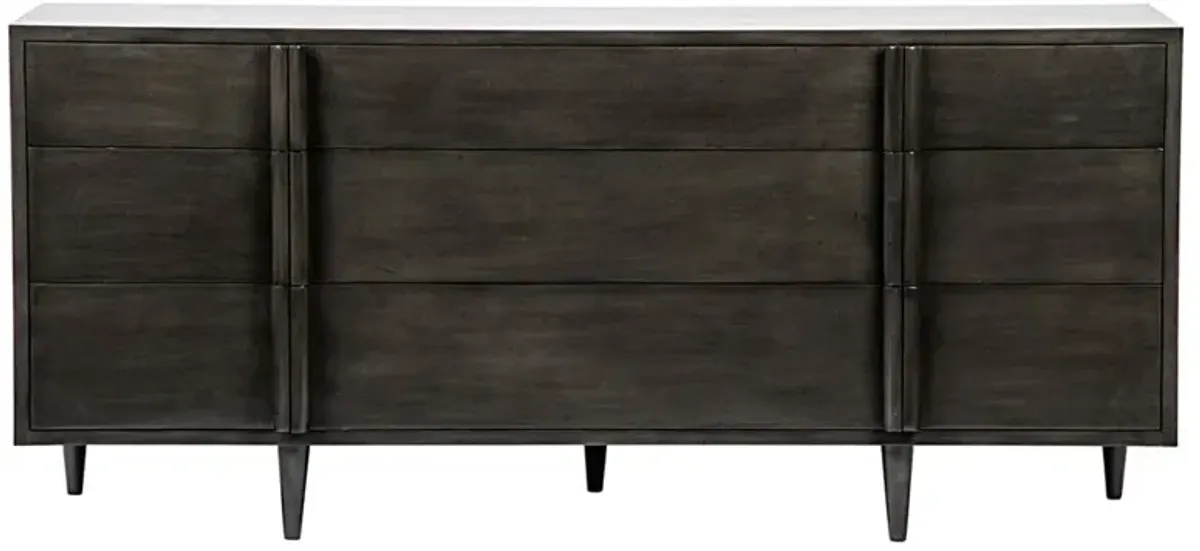 Morty Modern Classic Black Mahogany Wood Dresser