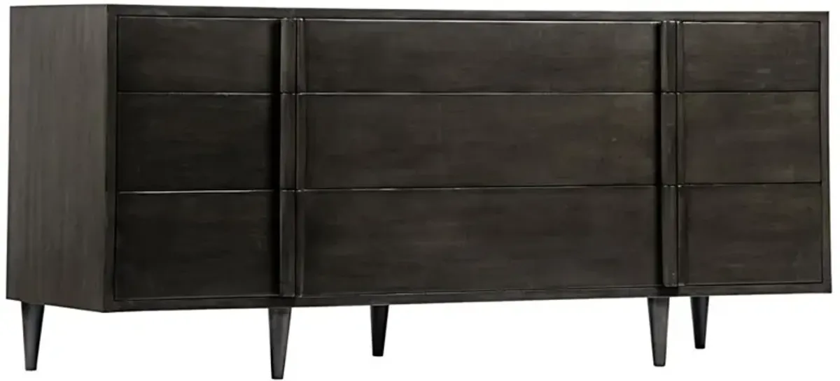 Morty Modern Classic Black Mahogany Wood Dresser